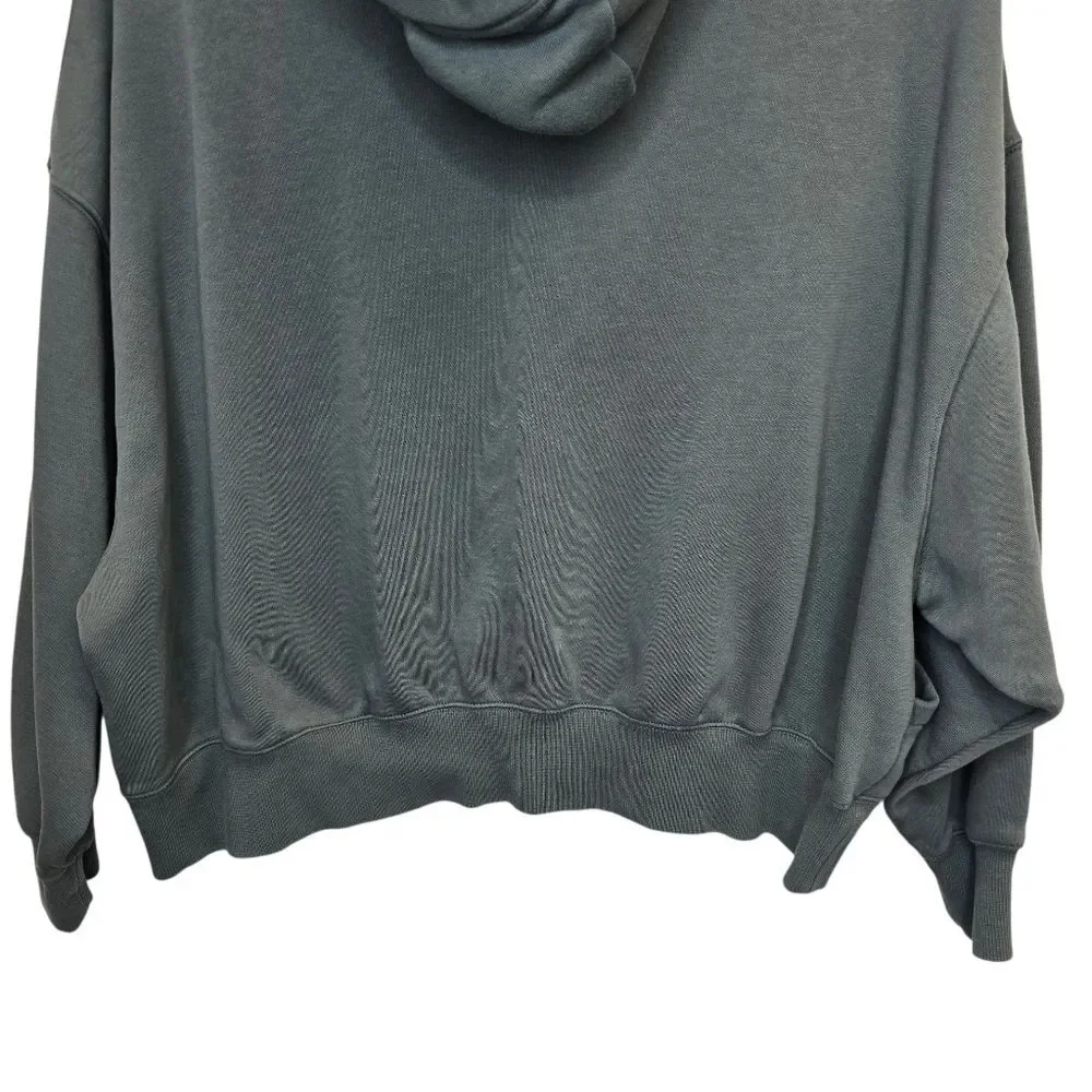 Nike Women's L Pheonix Fleece Oversized Pullover Seaweed Green Hoodie